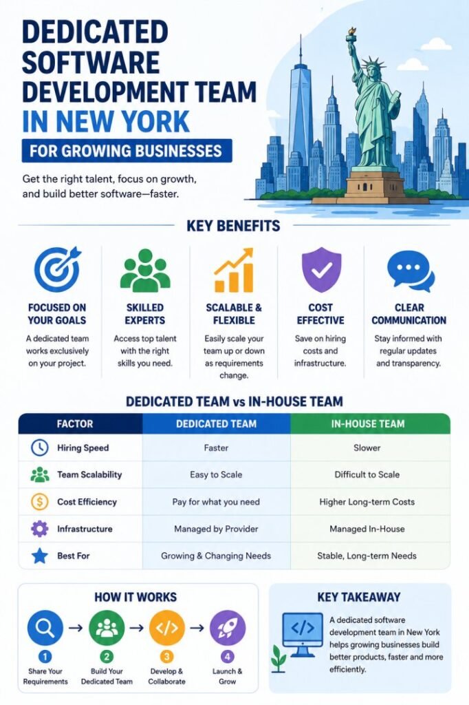 Dedicated Software Development Team in New York Infographic