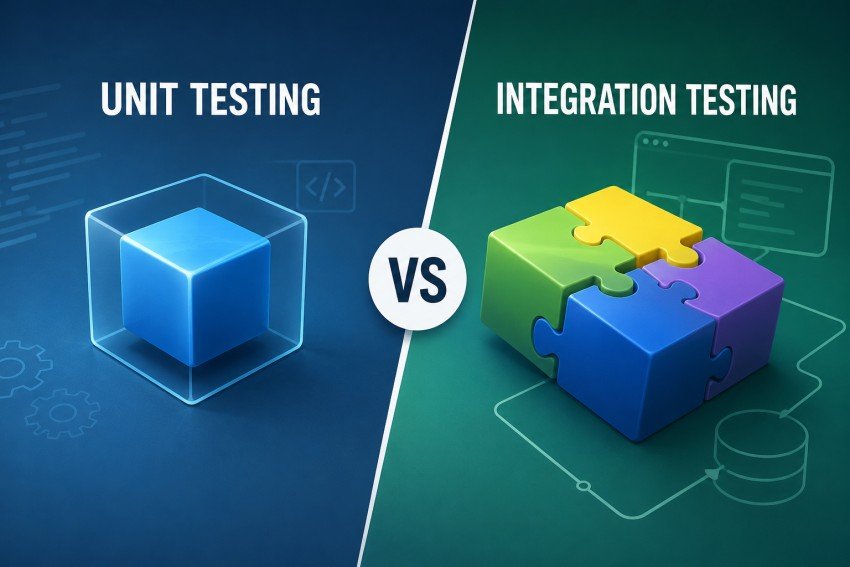 Unit testing vs integration testing